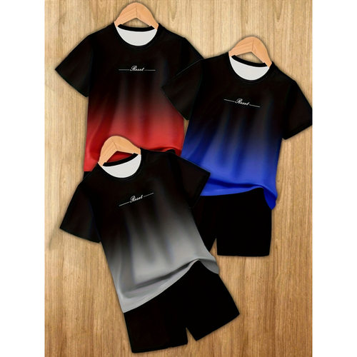 T 36528 Kids Printed Short Set 儿童印花短袖套跨境速卖通