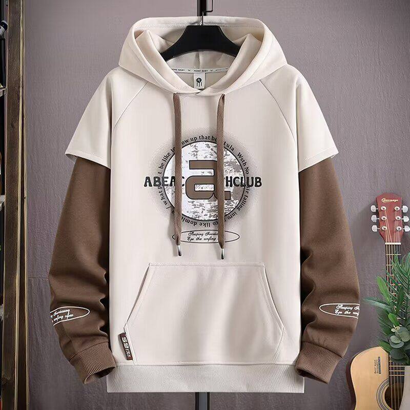 春秋季青少年运动连帽卫衣12岁男孩初中学生17帅气秋冬上衣潮外套