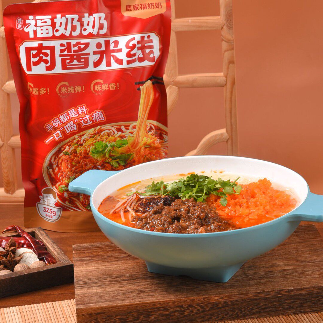 6包福奶奶徐州肉酱米线老味带肉酱包方便速食夜宵包邮