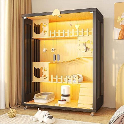 猫别墅透气多尺寸猫屋子猫笼子家用室内豪华版超大自由空间猫笼