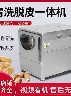 土豆清洗去皮机商用全自动芋头红薯姜仔莲藕生蚝毛刷多功能脱皮机