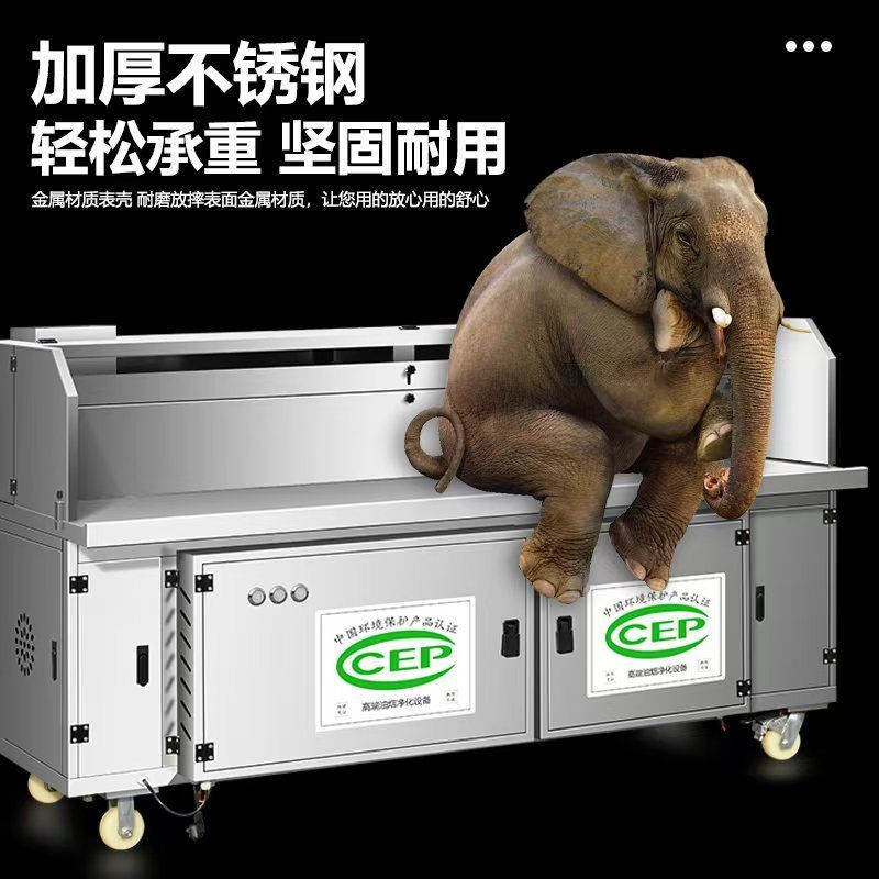 高端水电覆合烧烤车新款下排烟烧烤炉商用净化车无烟净化烧烤车