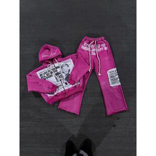 Streetwear Harajuku Retro Two Piece Men and Women Hip Hop