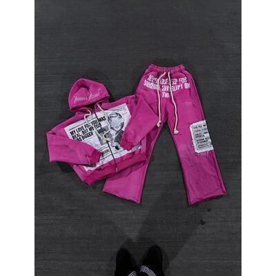 Streetwear Harajuku Retro Two Piece Men and Women Hip Hop