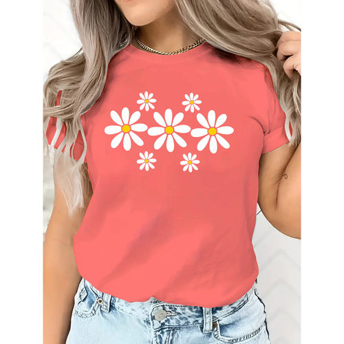 G 97001 Printed Round Neck Short Sleeve T-Shirt 印花短袖T恤