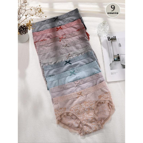 M 69072 Floral antibacterial women briefs 碎花女士三角裤