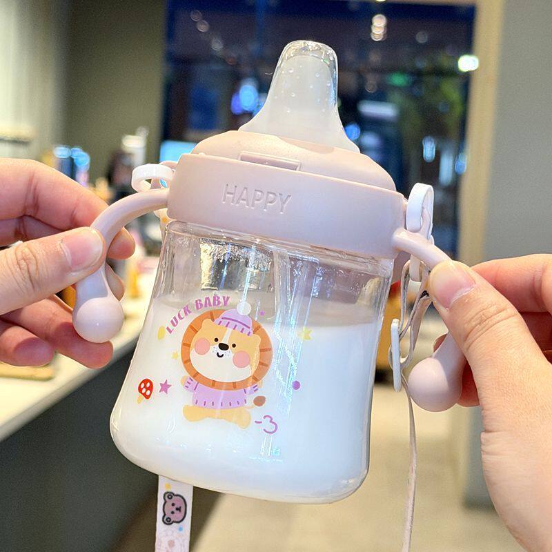 儿童水杯6个月以上婴儿宝宝喝水奶瓶吸管饮水杯婴幼儿鸭嘴学饮杯