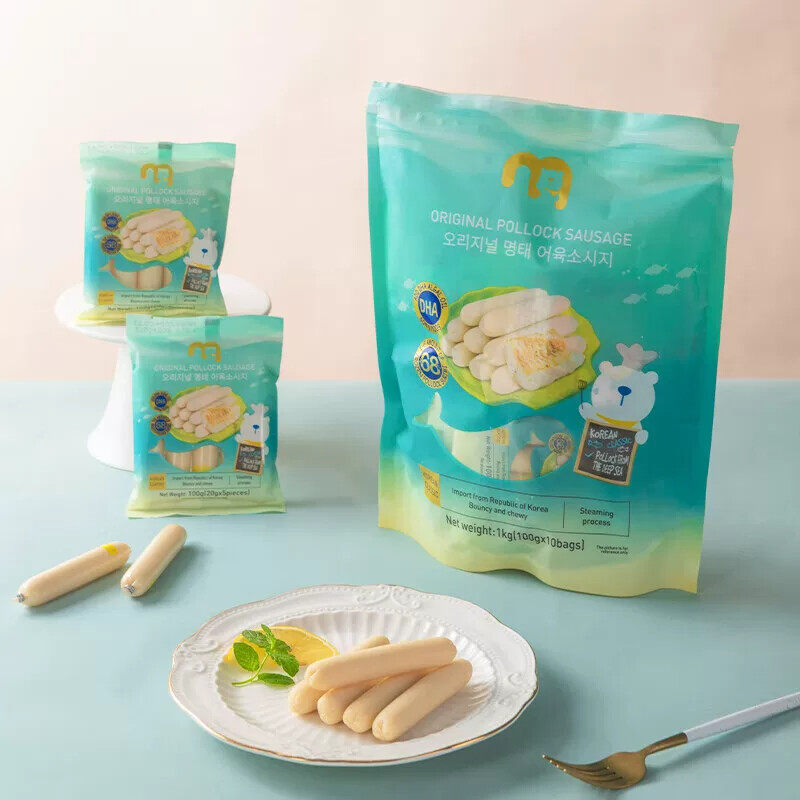 麦德龙代购麦臻选原味鳕鱼肠1kg韩国进口即食鳕鱼肠零食独立小包