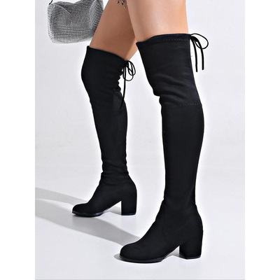 R 98022 Over-the-knee block heel boots 粗跟过膝长筒女靴