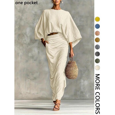 Womens Stylish LooseFitting Casual TwoPiece Set Spring Fall