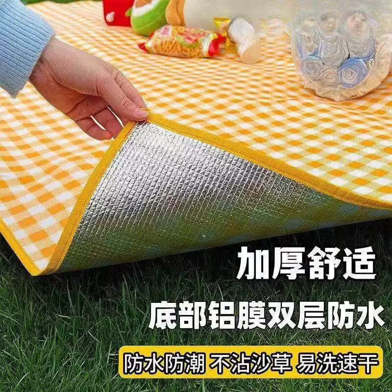 户外露营垫野餐垫防潮垫加厚防水可携式超大小尺寸草坪野炊春游地
