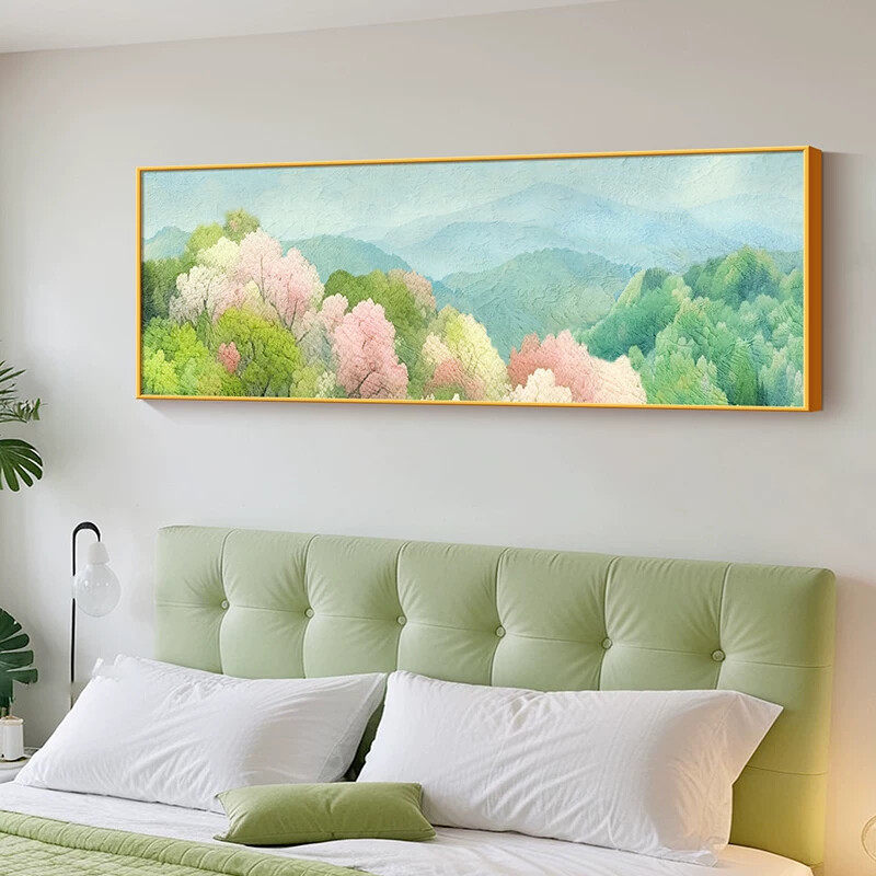 野地美树子卧室装饰画原木风唯美风景客厅挂画主卧床头背景墙壁画