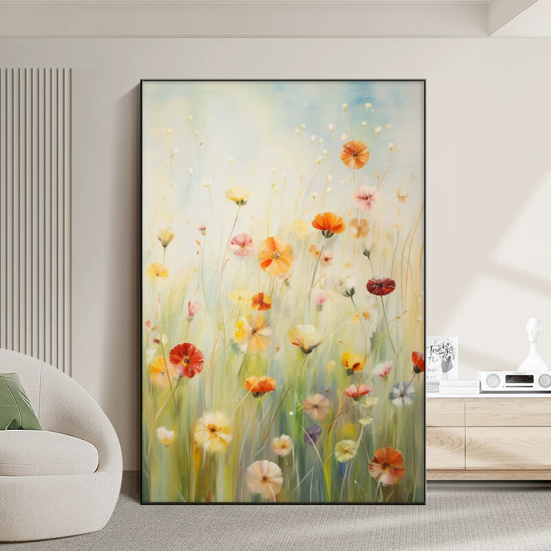 花海入户进门玄关装饰画植物摆件壁画小清新简约现代沙发挂画花卉
