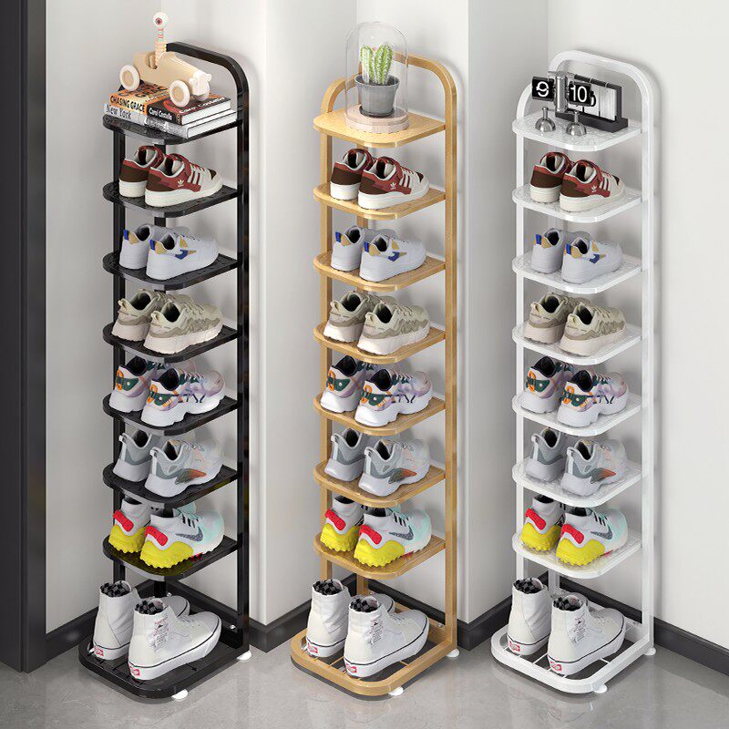 简易多层鞋架子家用门口专用窄小收纳架结实租房铁艺宿舍儿童鞋柜