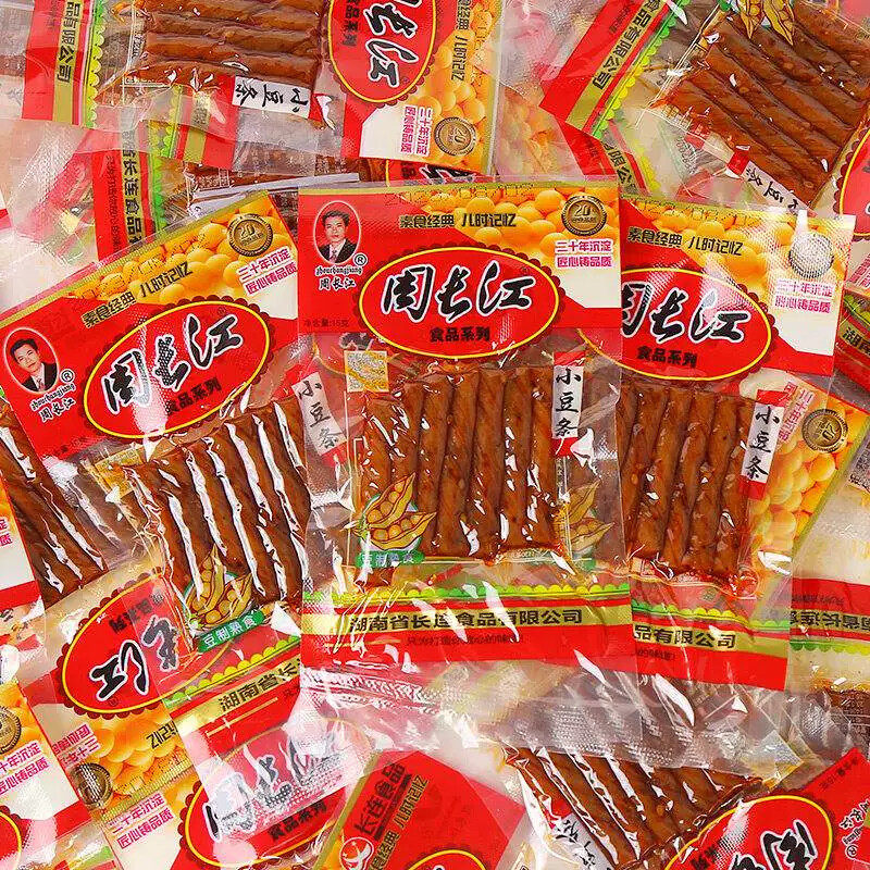 周长江小豆条小包装面筋辣条豆皮小零食儿时怀旧豆筋小吃休闲食品