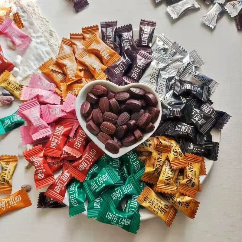 咖啡糖即食可嚼黑咖啡味咖啡豆加班犯困网红解小零食硬糖果散装