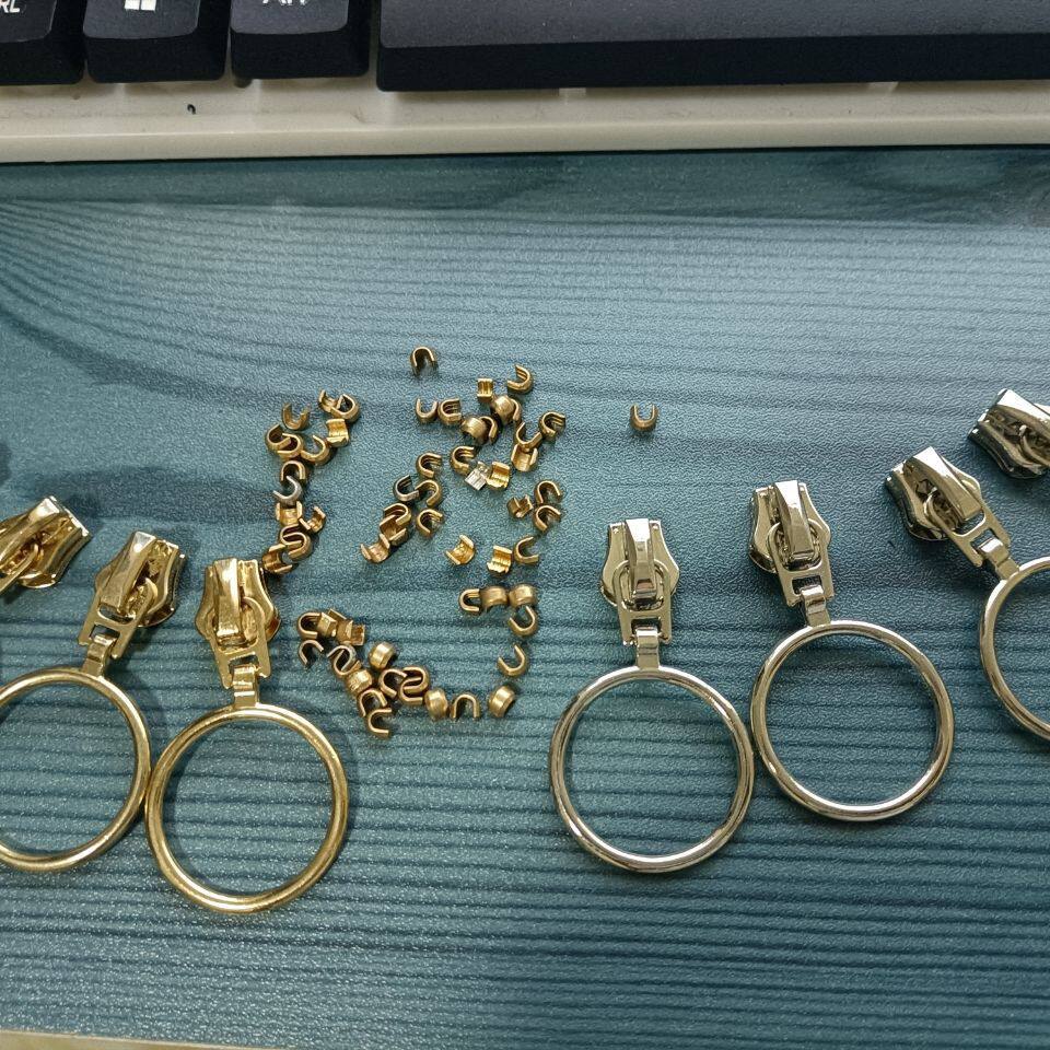 5号金属圆环拉链头夹克皮衣校服铜拉头羽绒服拉锁配件