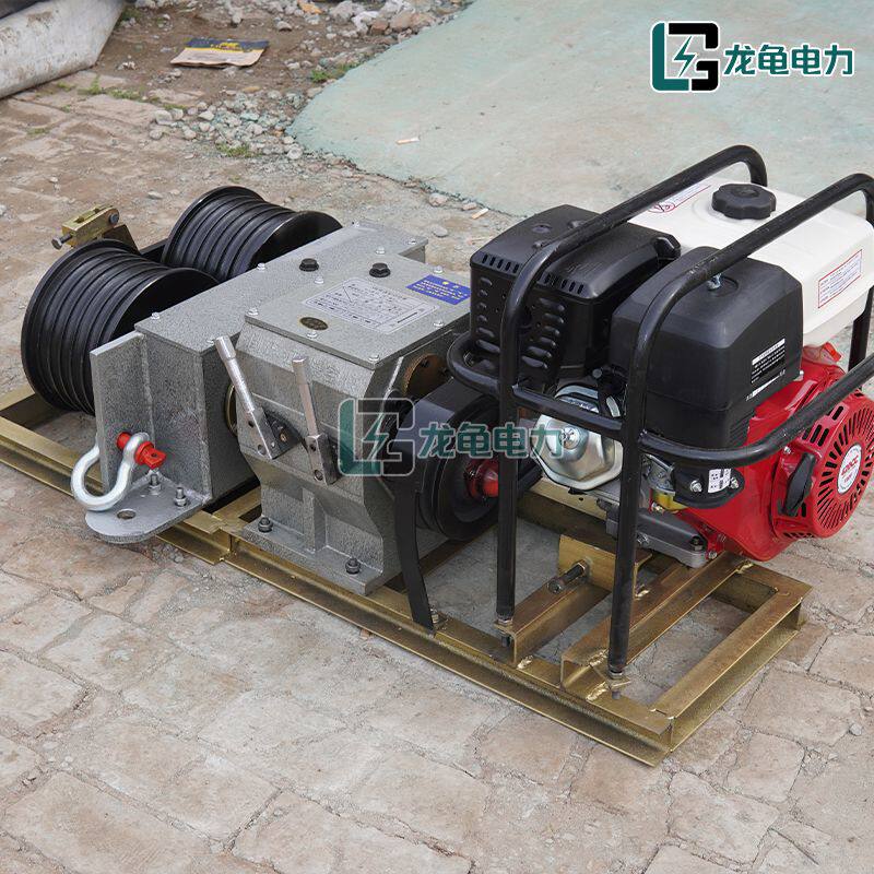 双滚筒机动绞磨机5T8T快速汽油绞磨电缆牵引机柴油绞磨电缆牵引厂