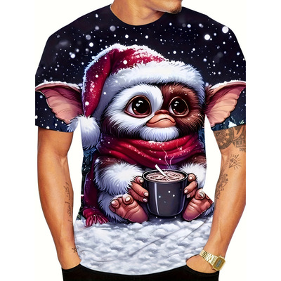 E 30820 Printed men's tee 印花男士短袖跨境速卖通外