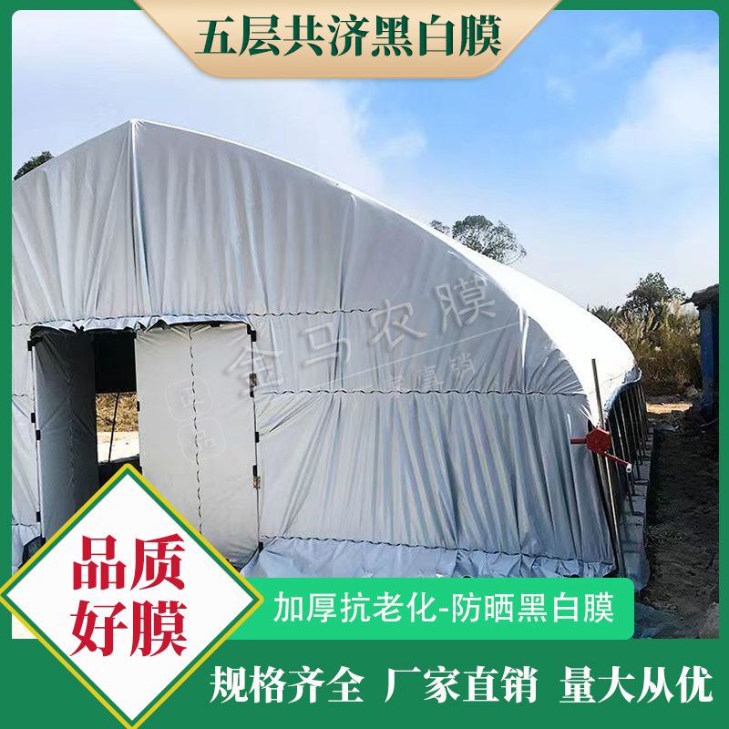 黑白膜塑料布加厚大棚膜养殖防晒隔热保温遮光家用遮盖反光黑色