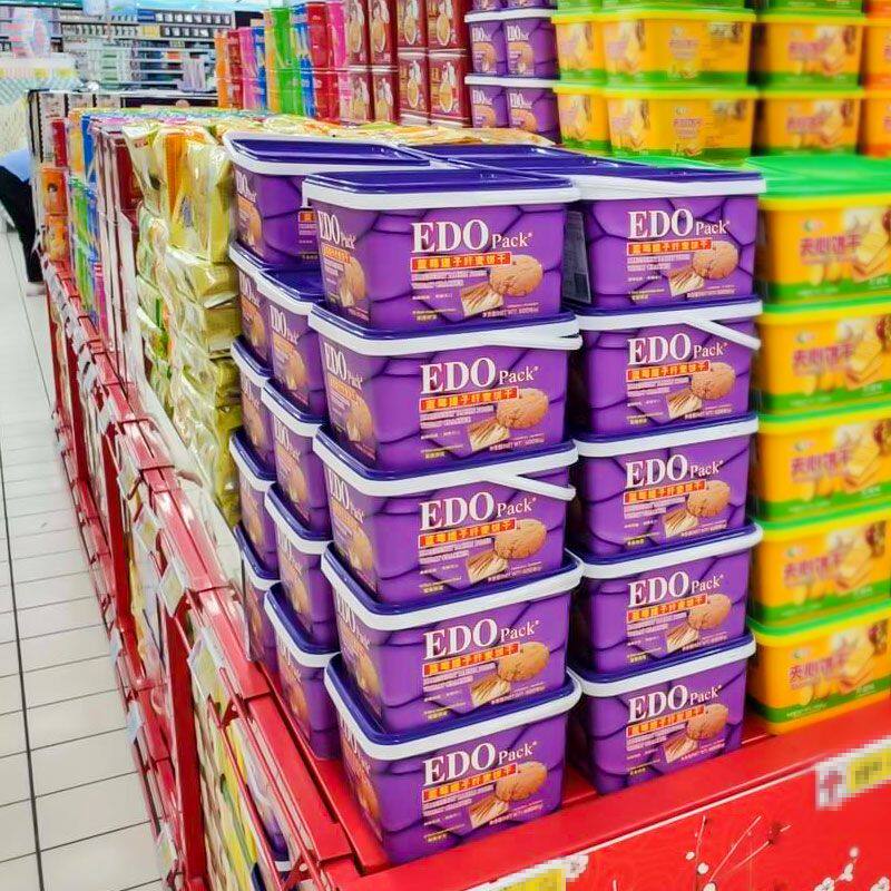 edo pack饼干苏打夹心饼干礼盒装乳酸菌芝士网红零食小吃休闲食品