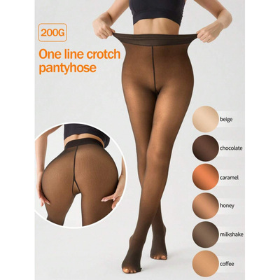 M 80382 Fleece Sheer Pantyhose 加绒透肤连裤袜跨境速卖通
