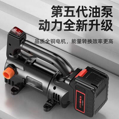 狮志21v锂电款抽油泵柴油泵12v24v220v油水两用泵抽油机自吸泵