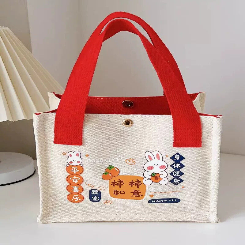 包包女包手提包帆布百搭便当包袋子小包手提袋帆布袋印刷logo