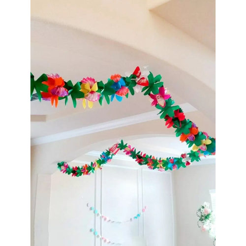 O 63127 Color 3D paper garland 彩色立体纸拉花跨境速卖通