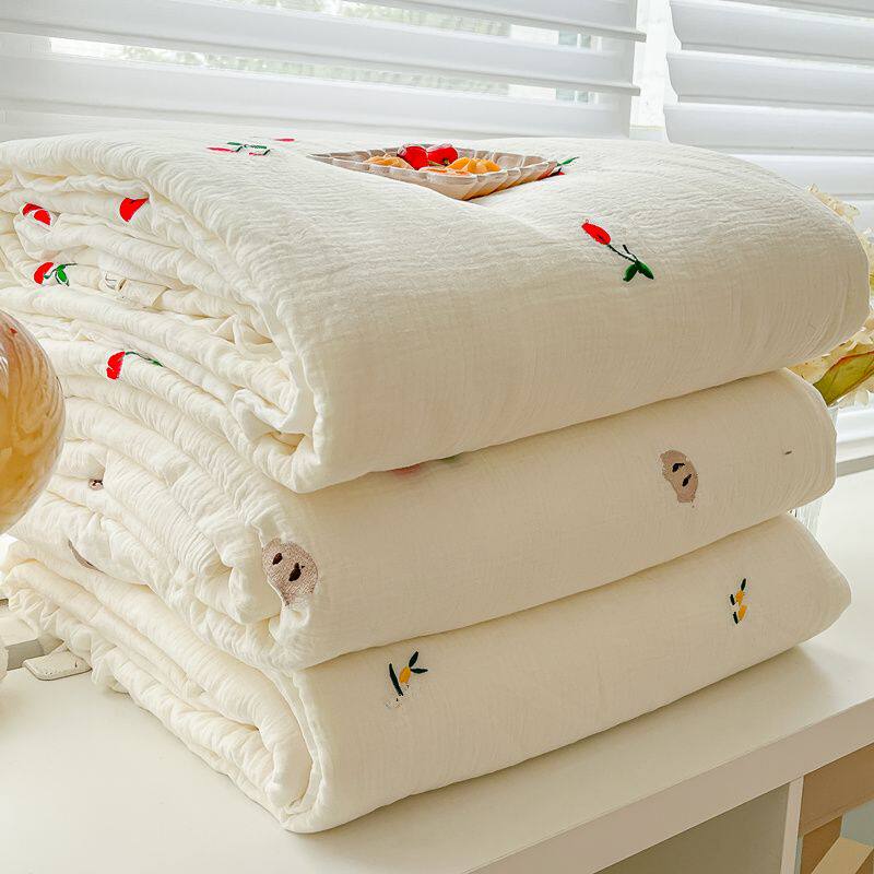 [南极人]全棉双层纱被子空调被可机洗春秋被芯纯棉夏被儿童夏凉被