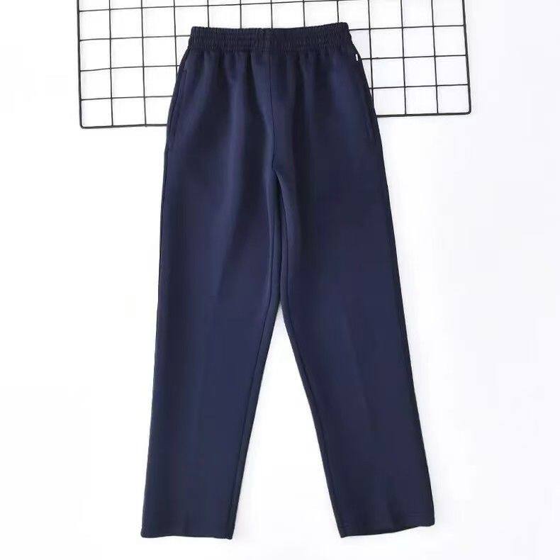 小学生藏青色校服裤子男女同款春秋款冬季加绒加厚校裤儿童运动裤