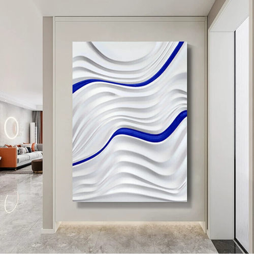 玄关装饰画3D立体浮雕实物现代轻奢极简客厅装置画背景墙抽象挂画