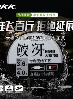 BKK新品黑坑无结线组黑坑成品主线组套装绑好固定铅飞磕无结子线