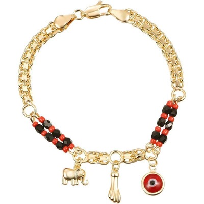 14K Gold Plated Evil Eye Elephant Bracelet The Ultimate