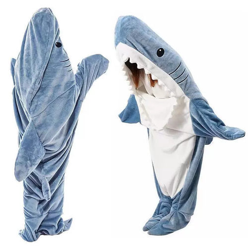 Shark Blanket Hoodie Onesie Adult Kid Wearable Shark