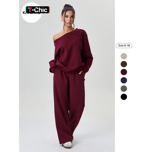 Womens Casual Plain Solid Asymmetrical Neck Long Sleeve Top