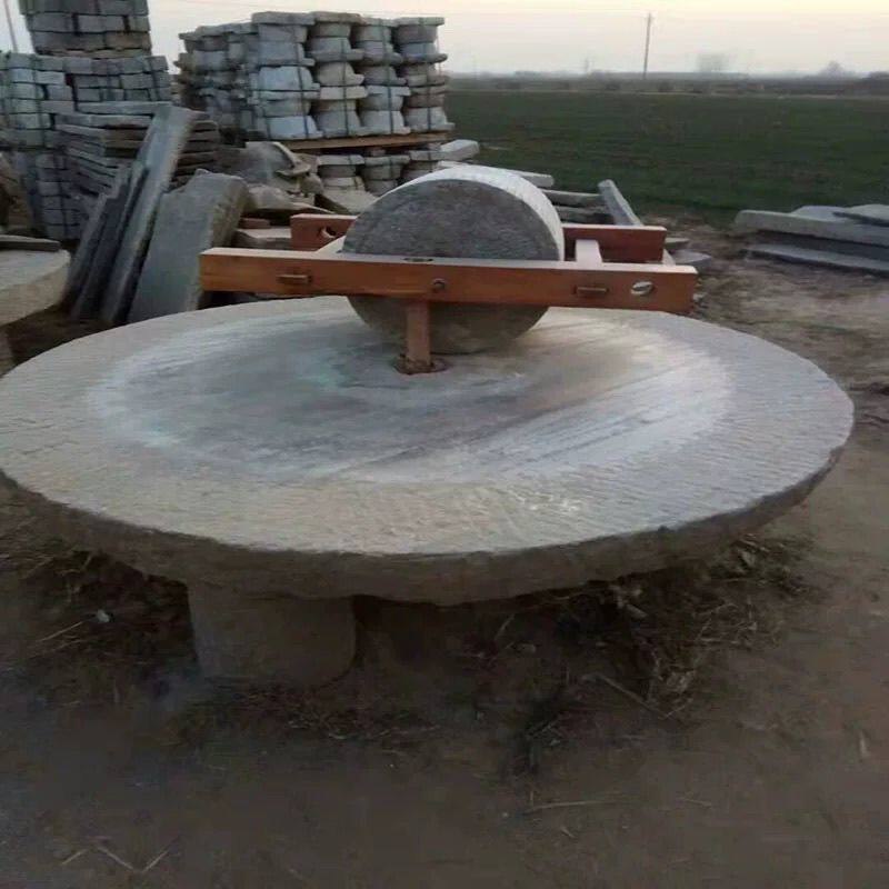 农村石雕石碾子石磨磨盘物件古建石头旧石器碾盘老式复古整套摆件