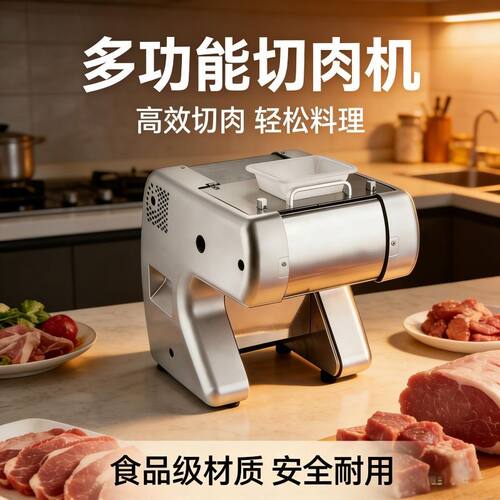 商用电动切肉机多功能切片机切熟食卤肉牛肉鱼片肉丝机食堂切菜机