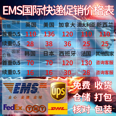 国际快递集运转运到美国英国澳大利亚加拿大泰国物流邮寄空运专线