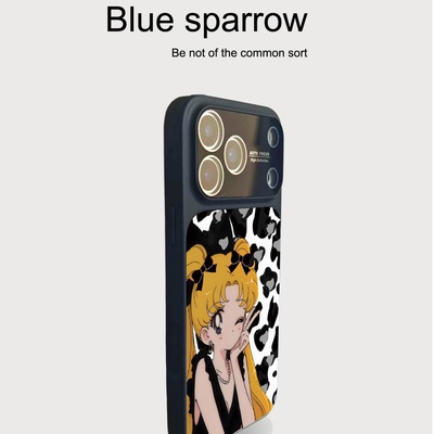 豹纹比耶美少女镜头膜仿原玻璃壳