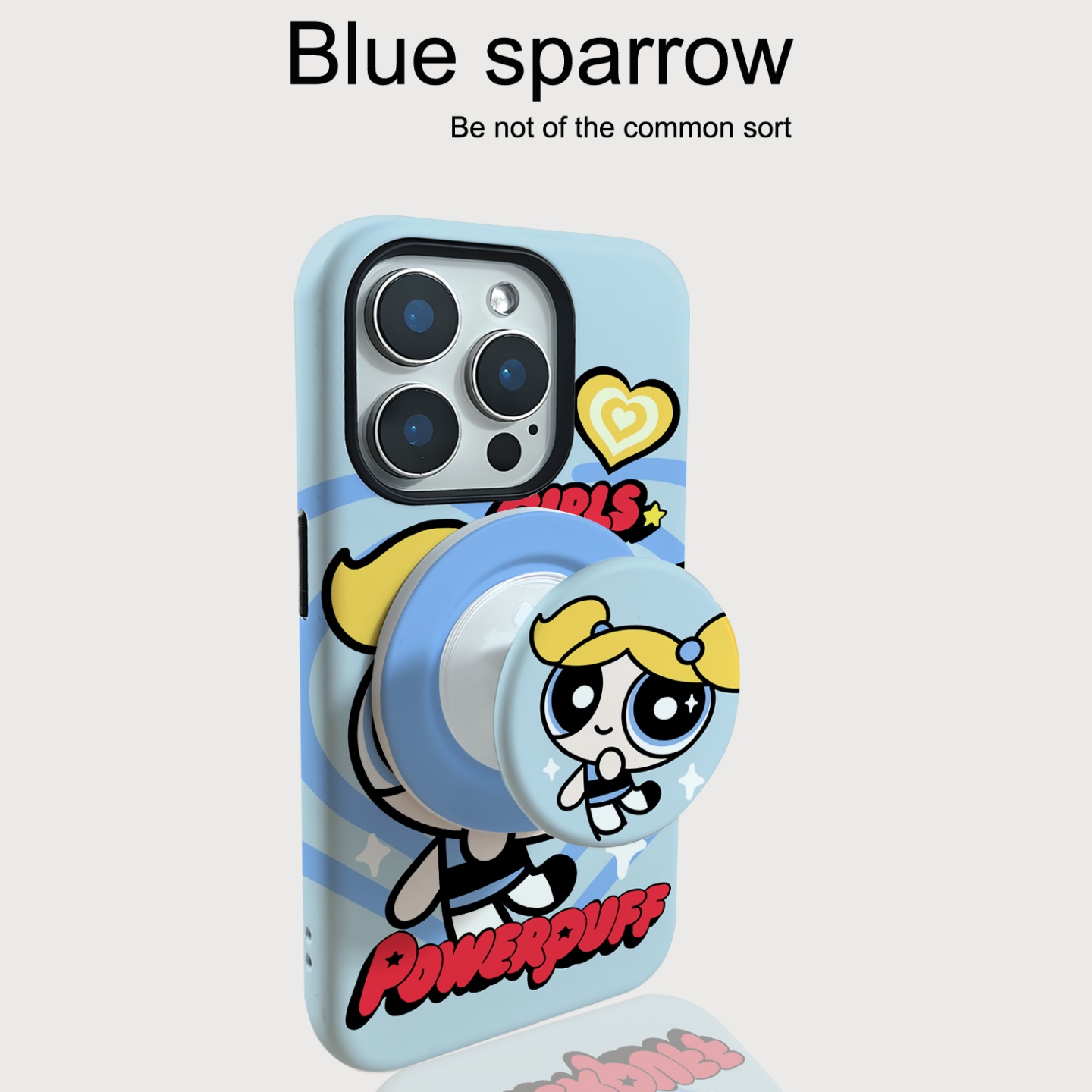 爱心飞天女警磁吸支架菲林手机壳