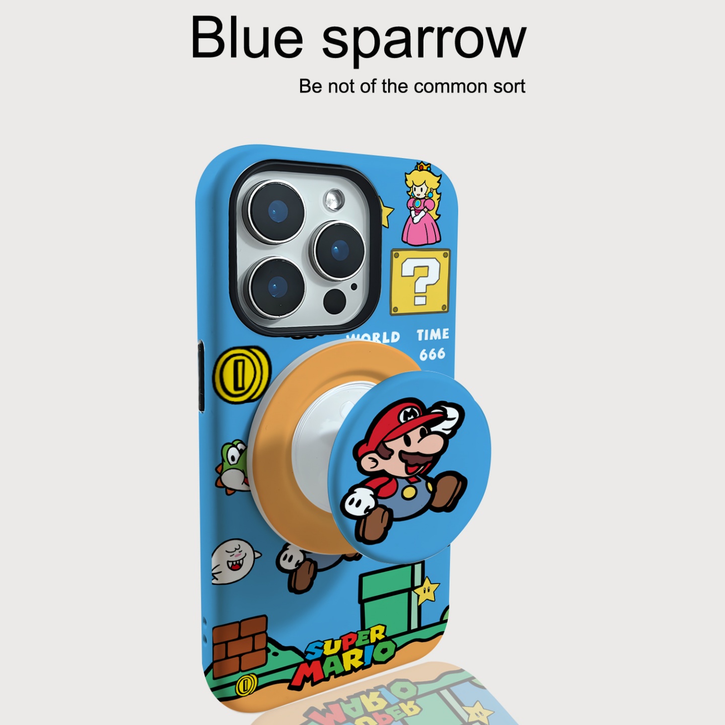 卡通马里奥磁吸支架菲林手机壳