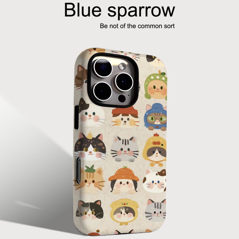 可爱满屏猫咪二合一菲林手机壳