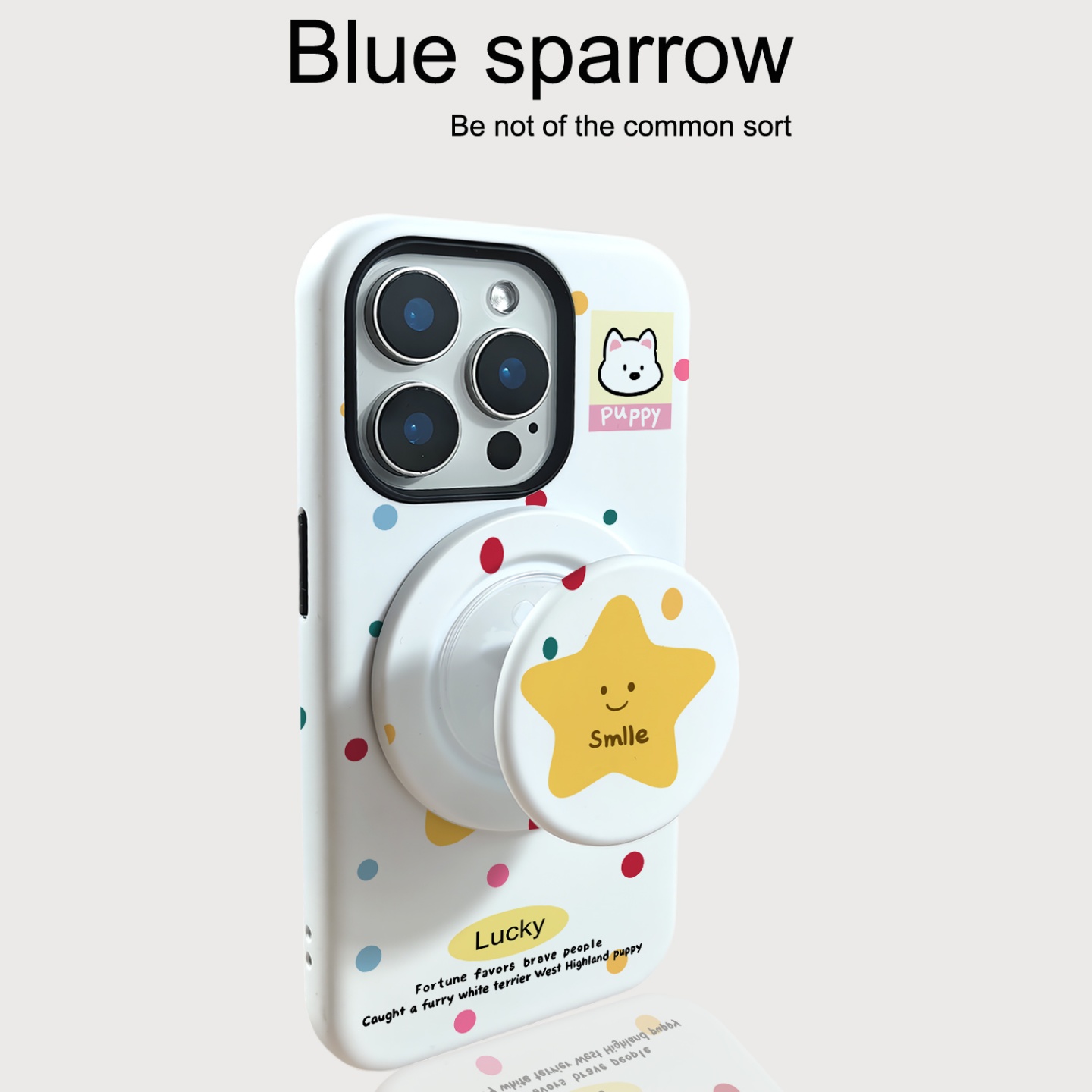 波点笑脸星星磁吸支架菲林手机壳