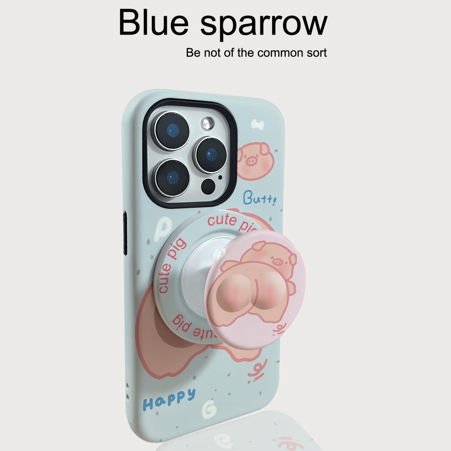 搞怪粉猪屁屁适用iPhone16手机壳苹果16promax磁吸支架二合一菲林15/15pro全包13/14个性16pro磨砂15pm防摔12