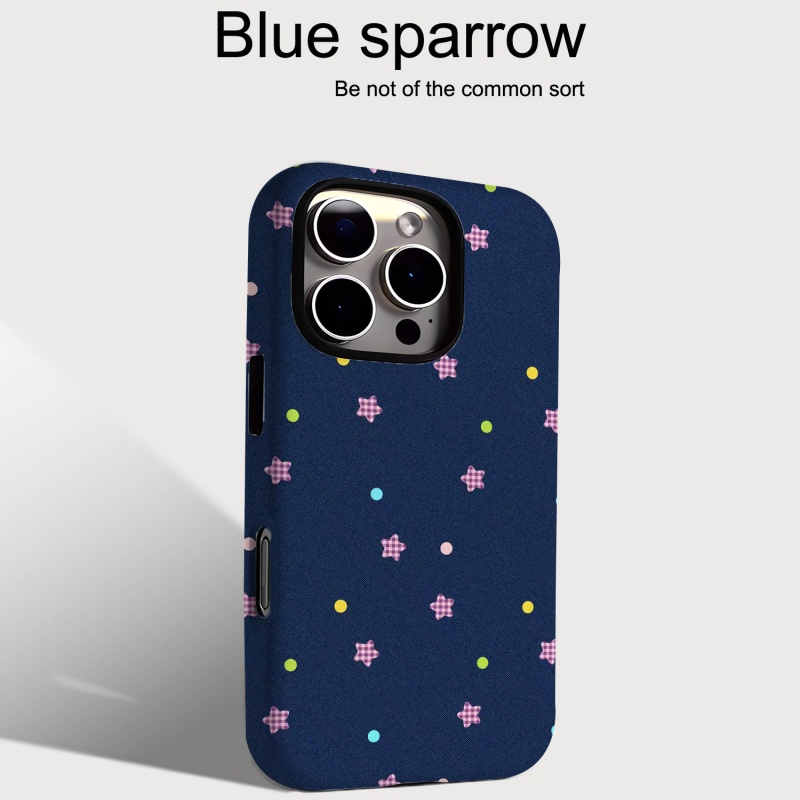 波点格子爱心二合一菲林手机壳