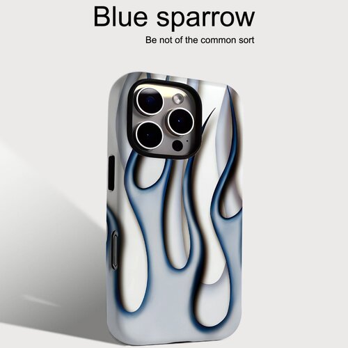 个性蓝白火焰二合一菲林手机壳