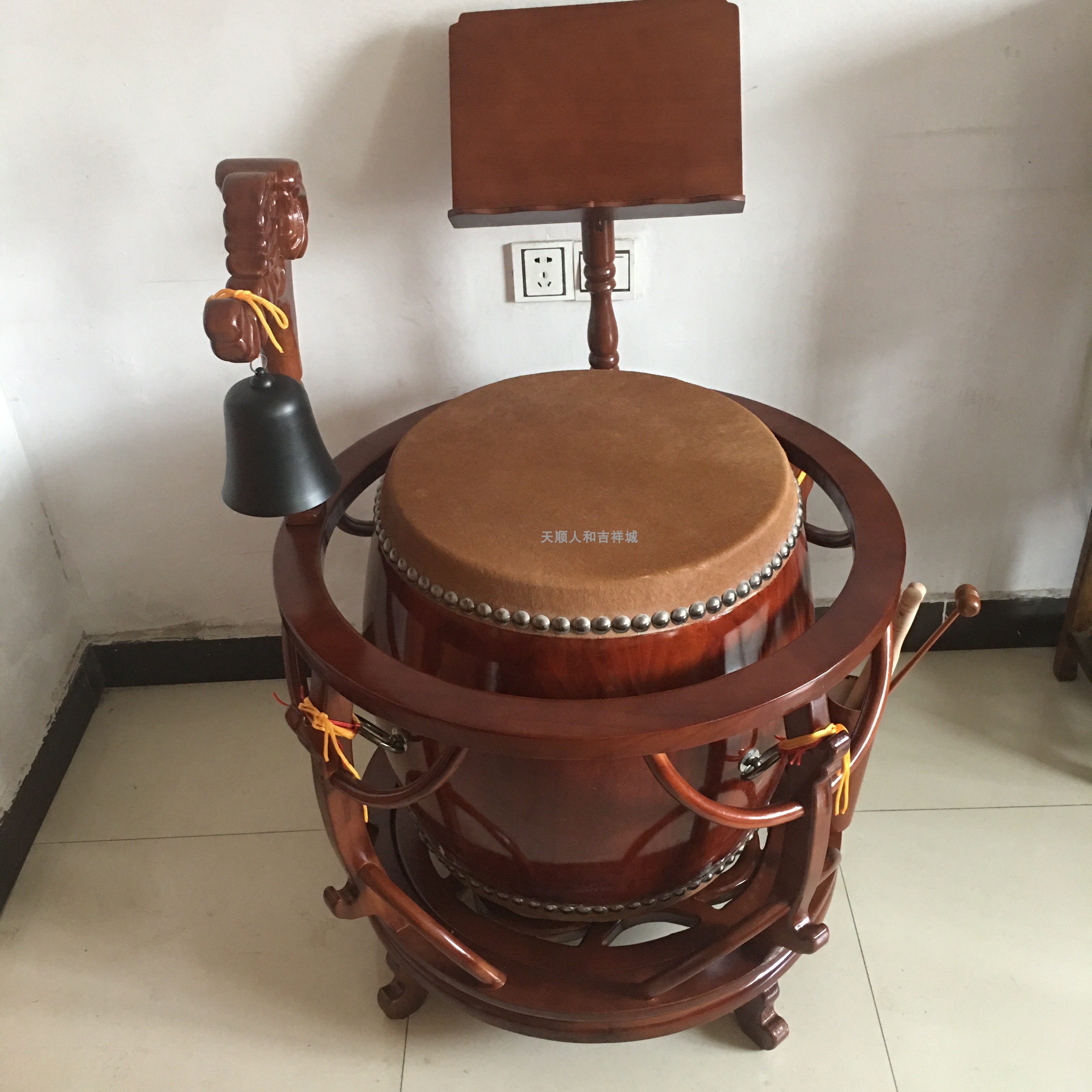 特级铃子鼓套装45cm 36cm 法器 扁鼓 高鼓 台湾帝钟 打击乐器