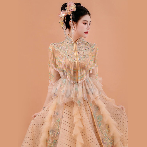 夏季中式秀禾服  气质甜美嫁衣