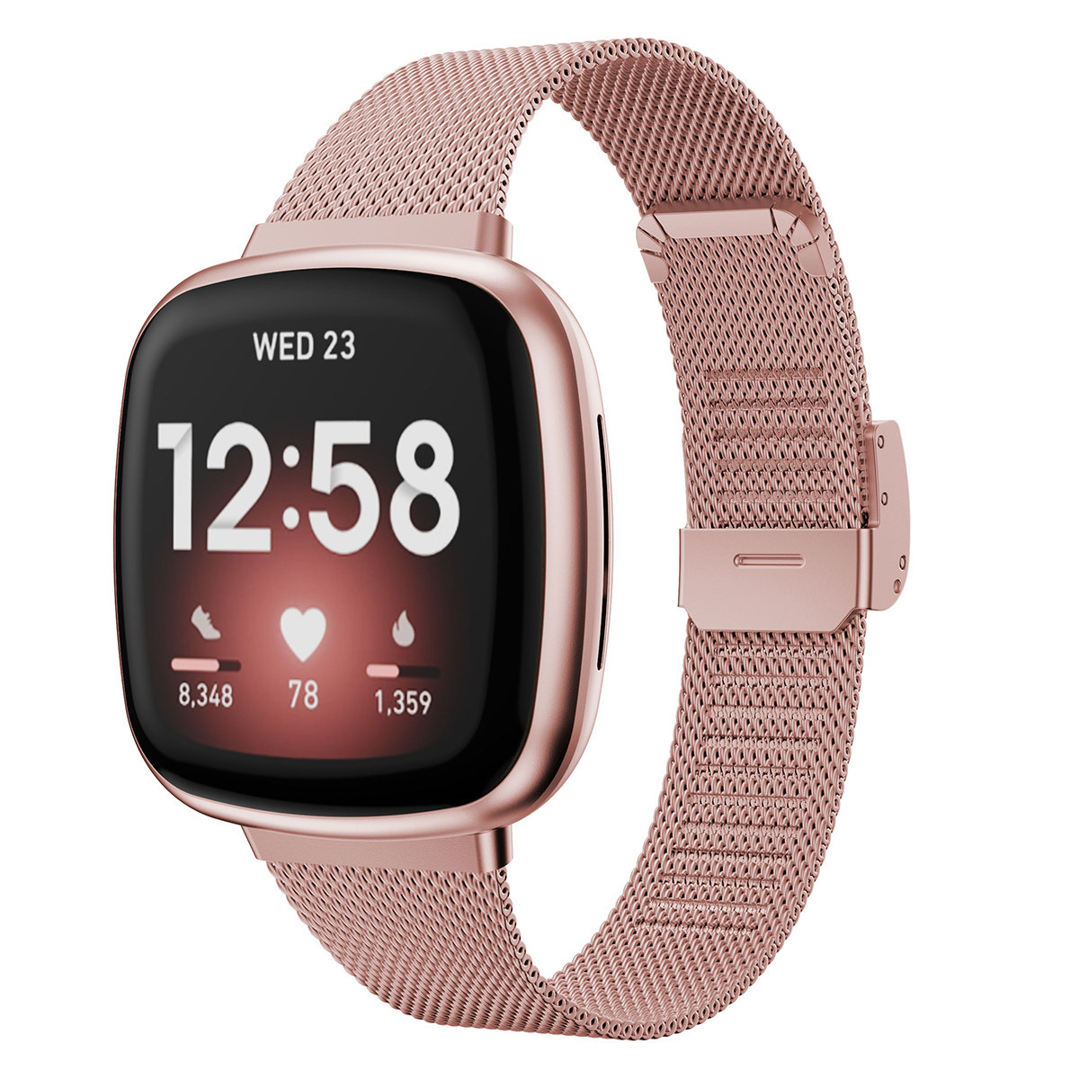 SLIM METAL MESH STRAP FOR FITBIT VERSA|LITE 2|4 GENERATION VERSA3|SENSE WATCHES